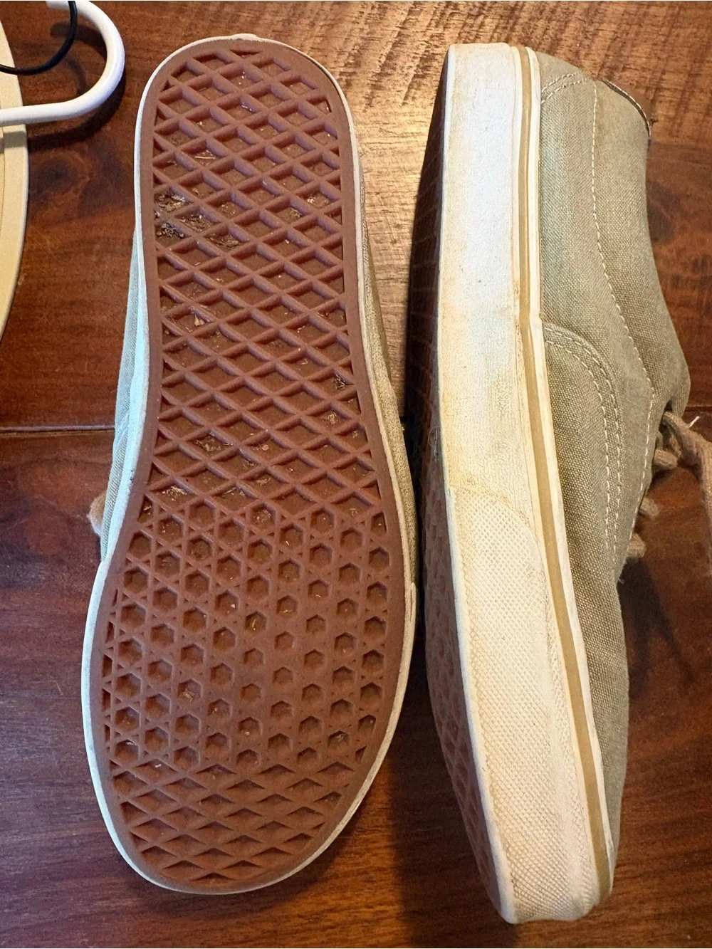 Vans Tan Canvas Low-Top Shoes with Colorful Aztec Lining